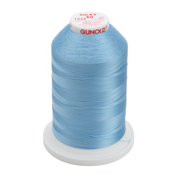 Sulky 40 Wt. Rayon Thread- Lt. Baby Blue - 5,500 yd. Jumbo Cone Questions & Answers