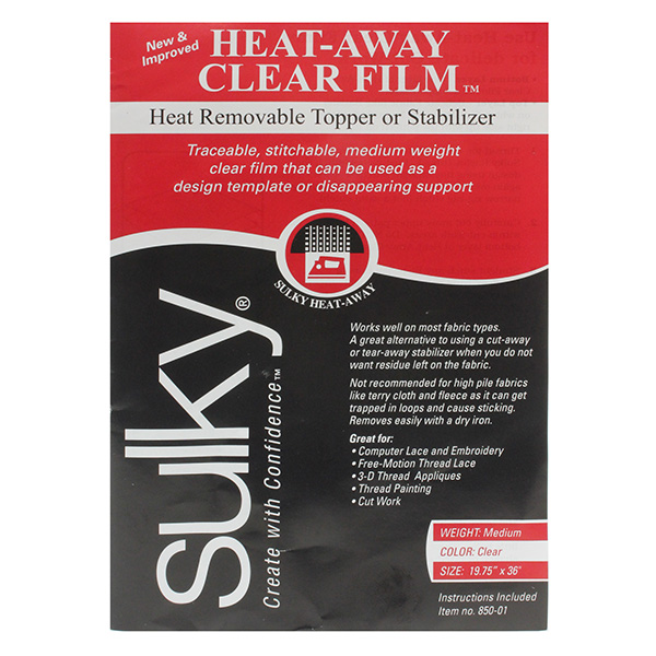 Sulky Heat-Away Stabilizer - Clear Film - 19 3/4'' X 1 yd. Pkg Questions & Answers