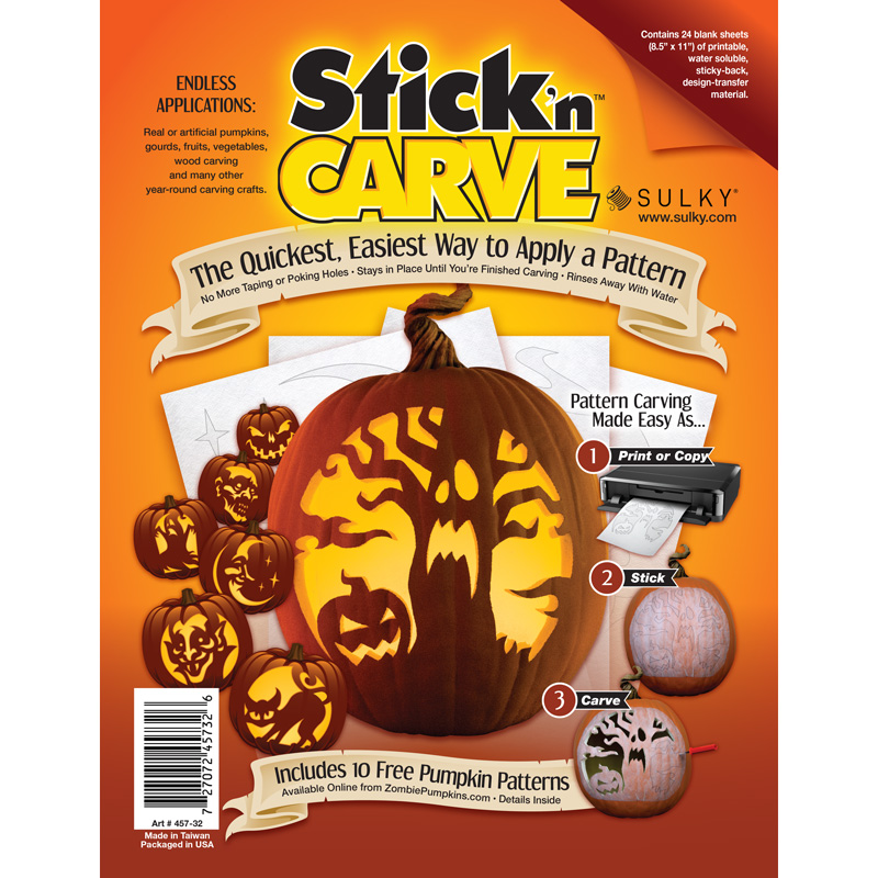 Stick ' n Carve - ProPack (24 Sheets) + 10 Free Pumpkin Patterns Questions & Answers