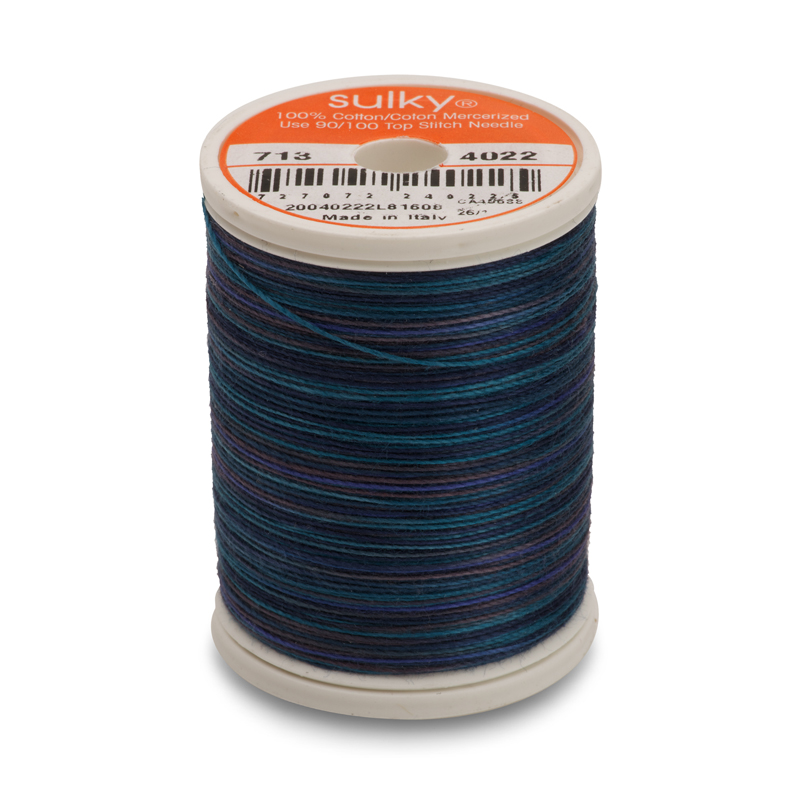 Hello, is there a breakdown of sulky colours for the variegated thread, midnight sky 12 wt?