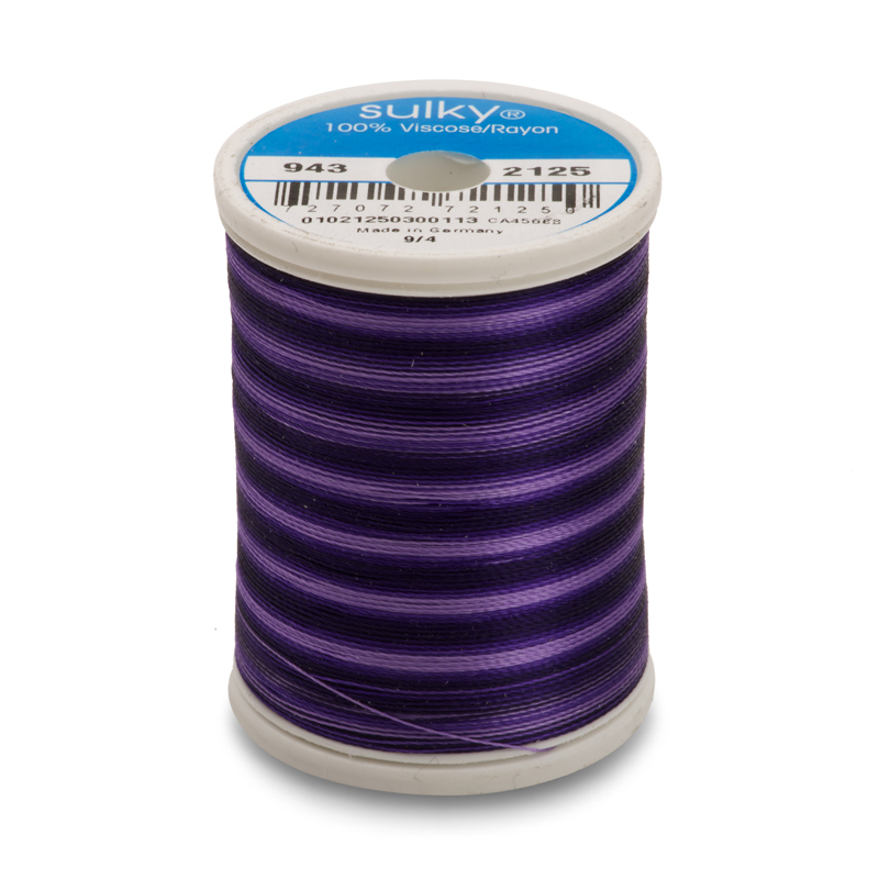 Sulky 40 Wt. Rayon Variegated Thread - Vari-Royal Purples - 850 yd. Spool Questions & Answers
