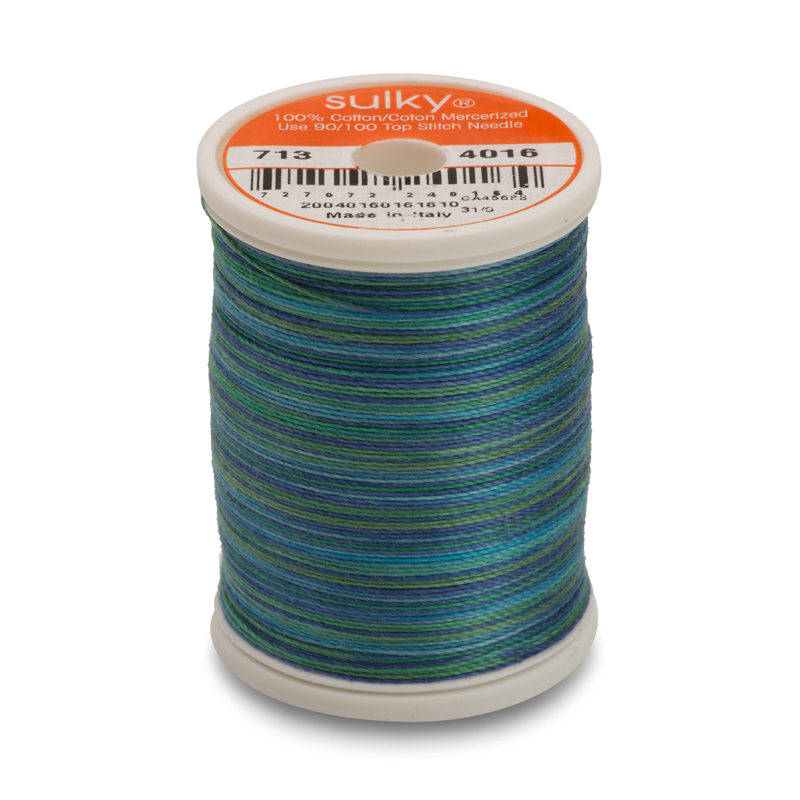 What single color threads would work well with the variegated Peacock Plume 4016?