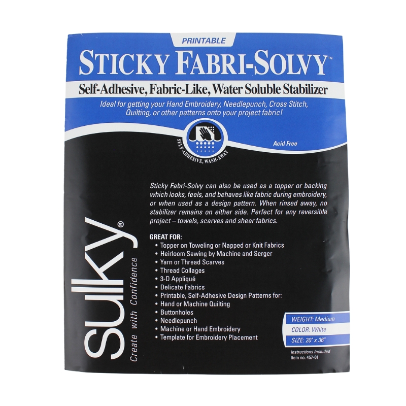 Sulky Sticky Fabri-Solvy Stabilizer - White - 20'' x 1 yd. Pkg. Questions & Answers