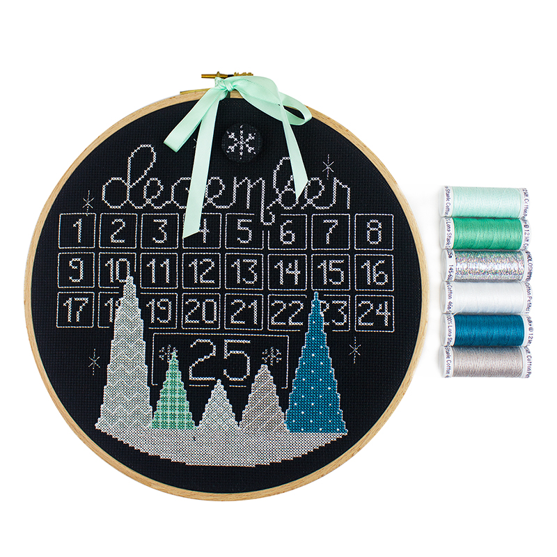 Silver Bells Mini Palette for Hand Embroidery - 6-pack + Counted Cross-Stitch Christmas Countdown Calendar Pattern Questions & Answers