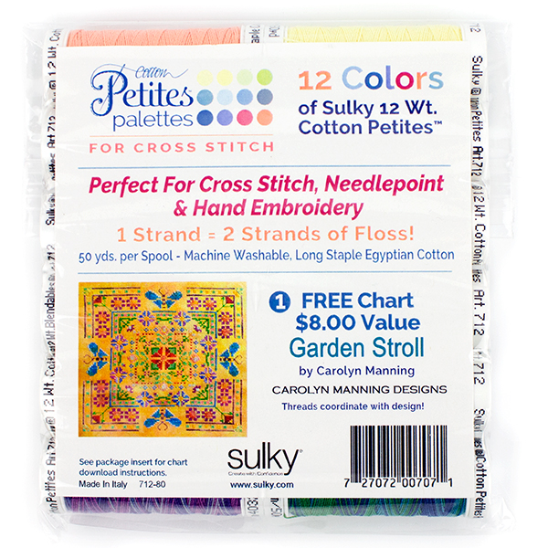 I purchased the Sulky petites 12 Colors wt.  thread and would like to know how to get the Free cross stitch pattern