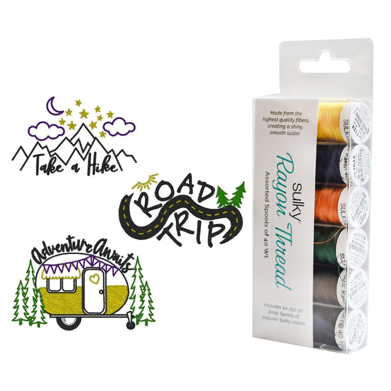 Road Trip Mini Palette for Machine Embroidery - 6-Pack + 6 Designs Questions & Answers