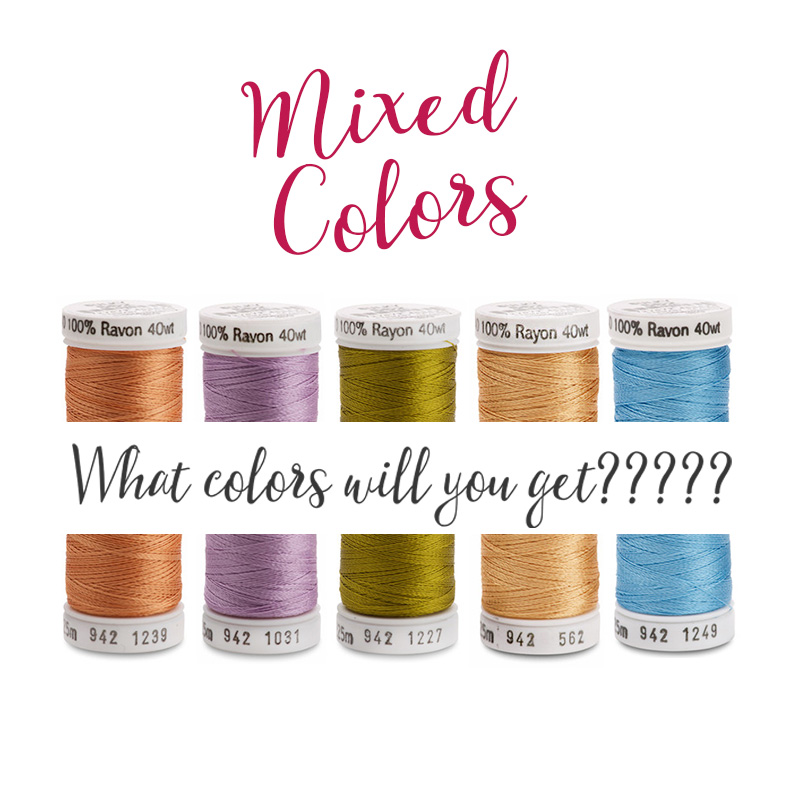 Spools on the Loose Bundle - 5 Random Snap Spools of 40 wt. Rayon Thread Questions & Answers