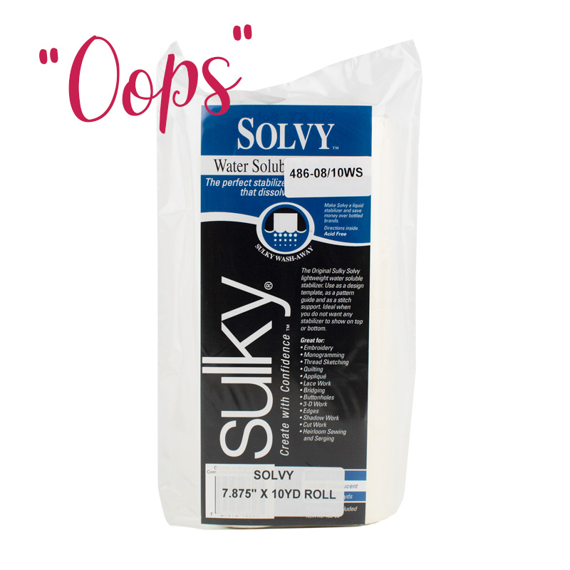 Oops! Sulky Solvy Stabilizer - 7.87" x 10 yd Rolls - 2-pack Questions & Answers