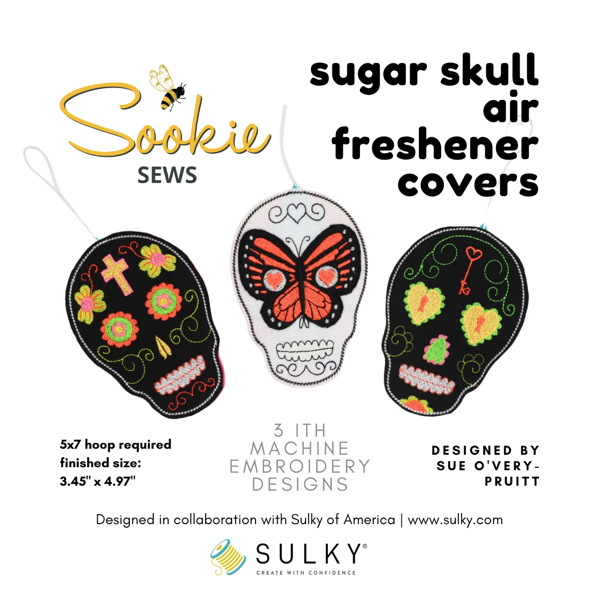 Sookie Sews Sugar Skulls Air Fresheners Design Collection Questions & Answers