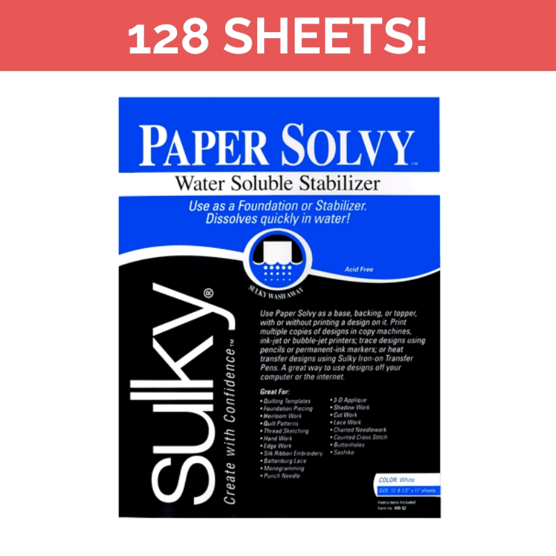 Sulky Paper Solvy 8.5" x 11" - 128 Sheets Questions & Answers